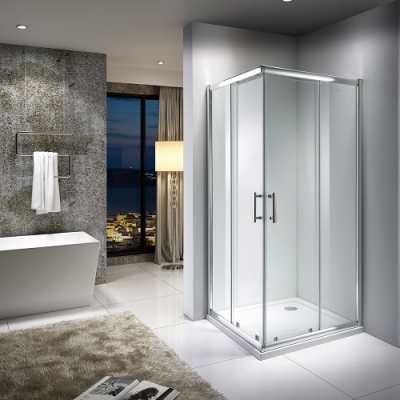 ADRIA TUŠ KABINA kvadratna,frosted,krom, 900x900x1850