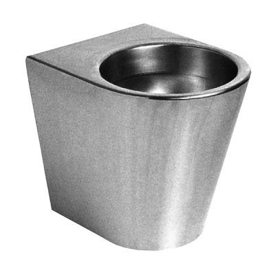 INOX WC ŠKOLJKA STOJEĆA ODVOD U ZID