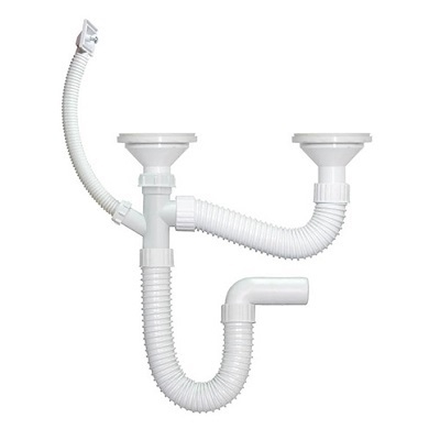 GIBLJIVI SIFON ZA SUDOPER 2/2 s prelivom fi 100-107117