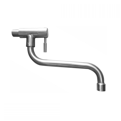 MEDITERAN INOX ZIDNA SLAVINA “S” izljev za hladnu vodu (keramički obrtaj)-200mm