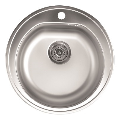 VENERA 510E INOX SUDOPER s rupom OKRUGLI fi51x18cm/sa sifonom fi90mm VENERA 510E INOX SUDOPER s rupom OKRUGLI fi51x18cm/sa sifonom fi90mm