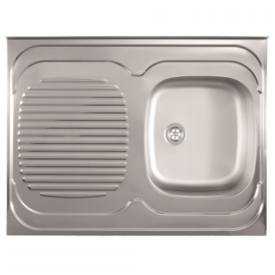 STANDARD D INOX SUDOPER NASADNI desni jednodijel.80x60x16,5cm/bez sifona fi60mm STANDARD D INOX SUDOPER NASADNI desni jednodijel.80x60x16,5cm/bez sifona fi60mm