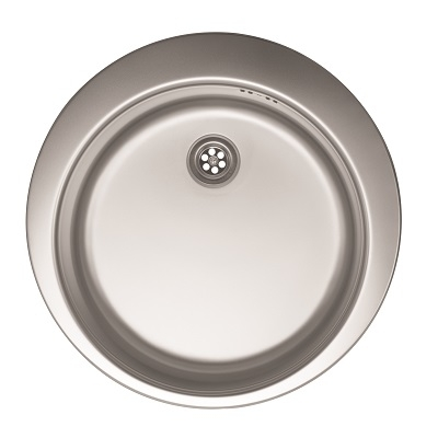 VENERA 480E INOX SUDOPER bez rupe OKRUGLI fi48x15cm/bez sifona fi60mm