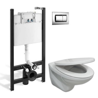 FAYANS RIMLESS SC SET (wc rimless, pž vodokotlić, crom tipka, REVO sc daska) FAYANS RIMLESS SC SET (wc rimless, pž vodokotlić, crom tipka, REVO sc daska)
