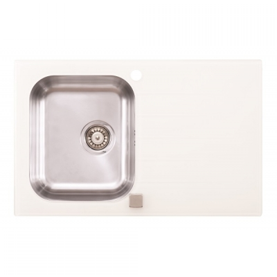 ONYX SUDOPER BIJELO KALJENO STAKLO PRAVOKUTNI 80x50x18cm/s pop-up sifonom fi90mm ONYX SUDOPER BIJELO KALJENO STAKLO PRAVOKUTNI 80x50x18cm/s pop-up sifonom fi90mm