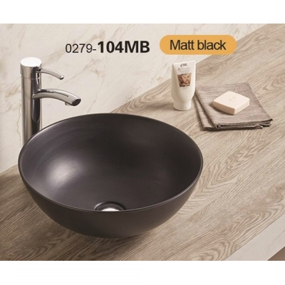 KIMIC ZDJELASTI UMIVAONIK okrugli Matt Black 41,5x41,5x15,5cm KIMIC ZDJELASTI UMIVAONIK okrugli Matt Black 41,5x41,5x15,5cm
