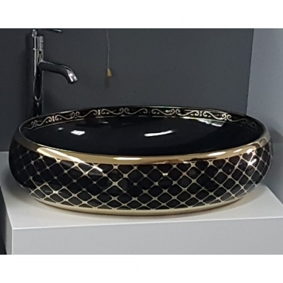 CELLO BG-02 zdjelasti UMIVAONIK 600x400x145 mm -DECOR-crni+zlatna mreža CELLO BG-02 zdjelasti UMIVAONIK 600x400x145 mm -DECOR-crni+zlatna mreža