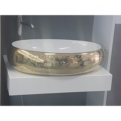 CELLO WG-04 zdjelasti UMIVAONIK 600x400x145 mm -DECOR-zlatno bijeli CELLO WG-04 zdjelasti UMIVAONIK 600x400x145 mm -DECOR-zlatno bijeli