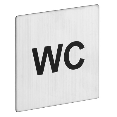 INOX OZNAKA KVADRATNA WC 80x80mm