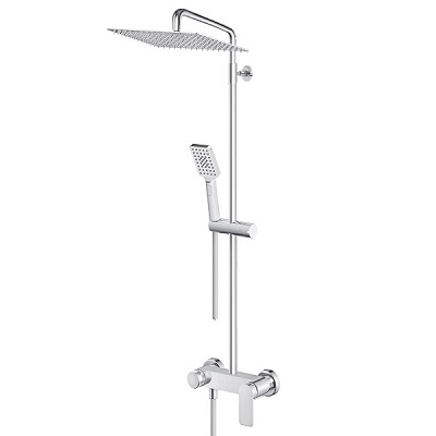 S2 MJEŠALICA ZA TUŠ KADU sa usponskim tušem (INOX tuš ruža 200x300mm)