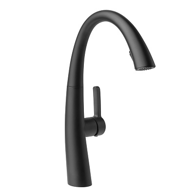 INOX MJEŠALICA ZA SUDOPER VISOKA s izvlačnim tušem J izljev BLACK INOX MJEŠALICA ZA SUDOPER VISOKA s izvlačnim tušem J izljev BLACK