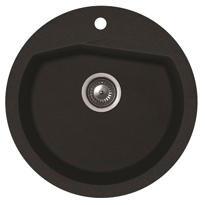 X VESTA GRANIT SUDOPER CRNI s rupom OKRUGLI fi52x19cm/sa sifonom 90mm X VESTA GRANIT SUDOPER CRNI s rupom OKRUGLI fi52x19cm/sa sifonom 90mm