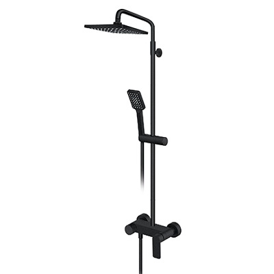 S2 BLACK MJEŠ. ZA TUŠ KADU sa usponskim tušem (tuš ruža 210x210mm) crna