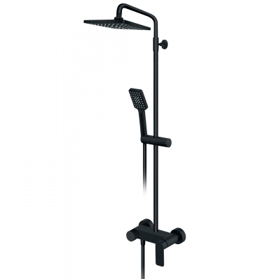 S2 BLACK MJEŠ. ZA TUŠ KADU sa usponskim tušem (tuš ruža 210x210mm) crna
