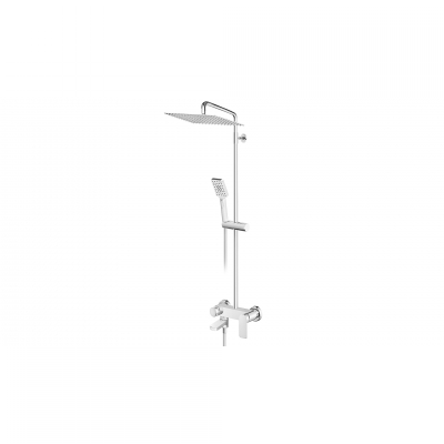 S2 MJEŠALICA ZA TUŠ KADU sa usponskim tušem i izljevom (INOX tuš ruža 200x300mm)