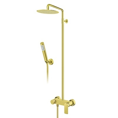 S2 GOLD MJEŠ. ZA TUŠ KADU sa usponskim tušem (kružna tuš ruža d.250mm) zlatna