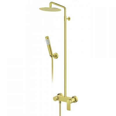 S2 GOLD MJEŠ. ZA TUŠ KADU sa usponskim tušem (kružna tuš ruža d.250mm) zlatna