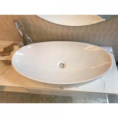 KIMIC ZDJELASTI UMIVAONIK ovalni bijeli 78x39x14,5cm