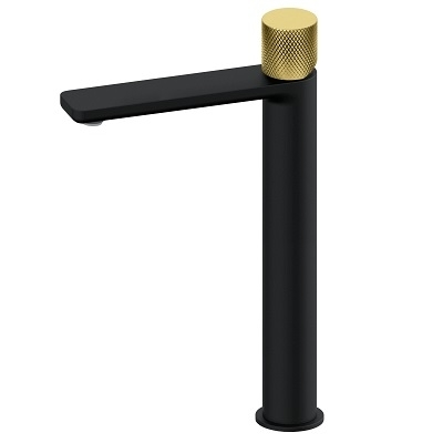 S2 BLACK&GOLD MJEŠALICA ZA UMIVAONIK L -round visoka-225mm crna/zlatna S2 BLACK&GOLD MJEŠALICA ZA UMIVAONIK L -round visoka-225mm crna/zlatna