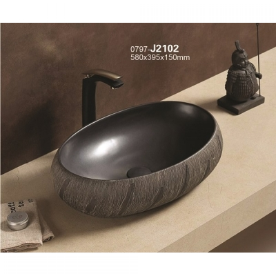 KIMIC ZDJELASTI UMIVAONIK ovalni sivi 60x40x15cm KIMIC ZDJELASTI UMIVAONIK ovalni sivi 60x40x15cm