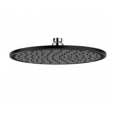 A-QA TUŠ RUŽA 1/2” POLUKRUŽNA  fi250mm METALNA MATT BLACK