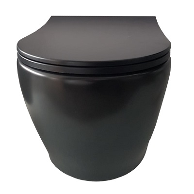 RONDO BLACK SET (wc školjka ,LAUFEN pž vodokotlić, KANO wc daska CRNA,TIPKA CRN