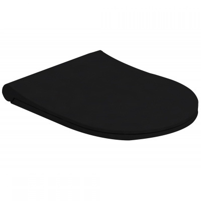 ELEGANCE SLIM WC DASKA, za RONDO WC - SOFT CLOSE ,TAKE OFF- top fix -MATT BLACK