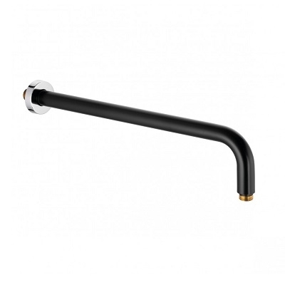 A-QA KOLJENO ZA RUŽU TUŠA 40cm MATT BLACK/CHROME okrugla rozeta