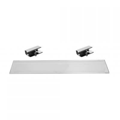ETAŽER 50x11cm, 6mm PROZIRNO STAKLO+NOSAČI 5-10mm četvrtasti