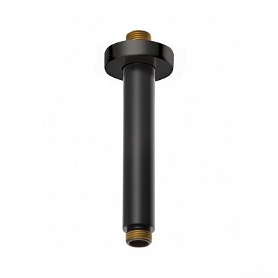 KLUDI STROPNI NOSAČ TUŠ RUŽE 1/2” okrugla rozeta MATT BLACK 150mm KLUDI STROPNI NOSAČ TUŠ RUŽE 1/2” okrugla rozeta MATT BLACK 150mm