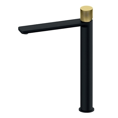 S2 BLACK&GOLD MJEŠALICA ZA UMIVAONIK XL -round visoka-267mm crna/zlatna S2 BLACK&GOLD MJEŠALICA ZA UMIVAONIK XL -round visoka-267mm crna/zlatna