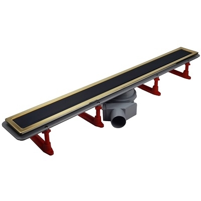 CONFLUO TUŠ KANALICA “PREMIUM LINE” 550mm CRNO STAKLO/ZLATNI OKVIR CONFLUO TUŠ KANALICA “PREMIUM LINE” 550mm CRNO STAKLO/ZLATNI OKVIR