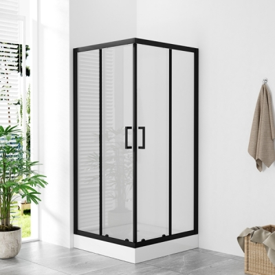 B-LINE TUŠ KABINA KVADRATNA 900x900x1950, CRNA, PROZIRNO STAKLO B-LINE TUŠ KABINA KVADRATNA 900x900x1950, CRNA, PROZIRNO STAKLO