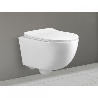 EVEREST WC ŠKOLJKA RIMLESS KONZOLNA + WC DASKA SOFT CLOSE