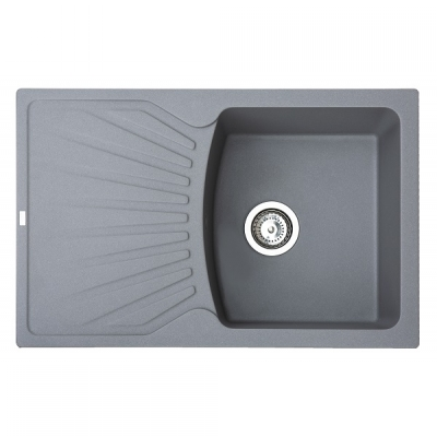 X QUADRO PLUS GRANIT SUDOPER GRAFIT SIVI PRAVOKUTNI 77x50x19cm/sa sifonom fi90mm X QUADRO PLUS GRANIT SUDOPER GRAFIT SIVI PRAVOKUTNI 77x50x19cm/sa sifonom fi90mm