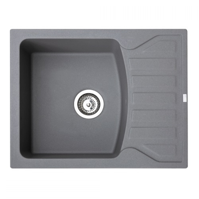 X QUADRO M GRANIT SUDOPER GRAFIT SIVI PRAVOKUTNI 62x50x19cm/sa sifonom fi 90mm X QUADRO M GRANIT SUDOPER GRAFIT SIVI PRAVOKUTNI 62x50x19cm/sa sifonom fi 90mm