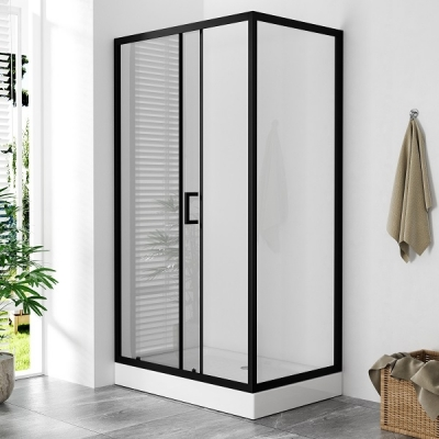 B-LINE TUŠ KABINA  1200x900x1950, CRNA, PROZIRNO STAKLO