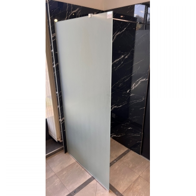 WALK-IN STIJENA 90x200cm, KROM PROFIL, MUTNO STAKLO 8mm