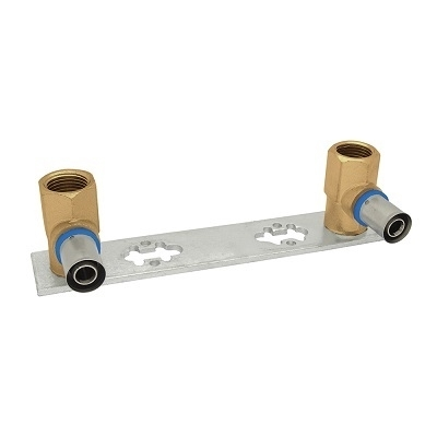PEX SPOJNI SET SA PLOČICOM 16x1/2” ZA MJEŠALICU razmak 155mm PEX SPOJNI SET SA PLOČICOM 16x1/2” ZA MJEŠALICU razmak 155mm