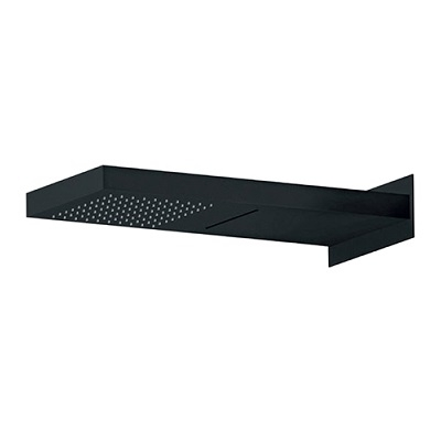 S2 BLACK TUŠ RUŽA KONZOLA+SLAP 500x220mm- INOX (mlaz+vodopad)