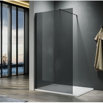 WALK-IN STIJENA ST 120x200cm, CRNI PROFIL, ZATAMNJENO STAKLO 8mm WALK-IN STIJENA ST 120x200cm, CRNI PROFIL, ZATAMNJENO STAKLO 8mm