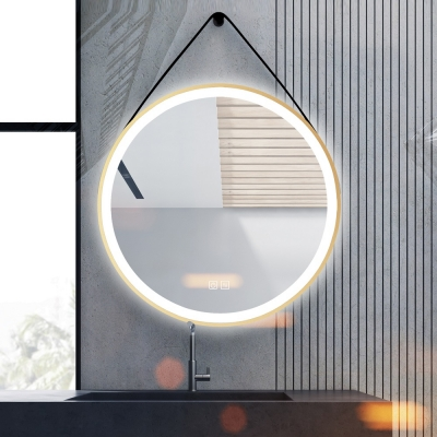 PROSPEROUS OGLEDALO fi 800, LED TOUCH & FOG FREE, REMEN, ZLATNI OKVIR