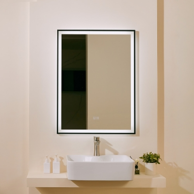 PROSPEROUS OGLEDALO 800x600, LED TOUCH & FOG FREE, CRNI OKVIR