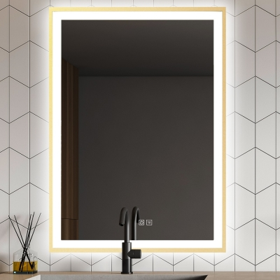 PROSPEROUS OGLEDALO 800x600, LED TOUCH & FOG FREE, ZLATNI OKVIR