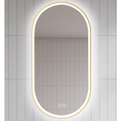 PROSPEROUS OGLEDALO 1100x500, LED TOUCH & FOG FREE, ZLATNI OKVIR PROSPEROUS OGLEDALO 1100x500, LED TOUCH & FOG FREE, ZLATNI OKVIR
