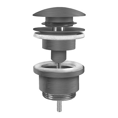 GEE.O GORNJI DIO SIFONA klik-klak 5/4” GUN METAL SIVI