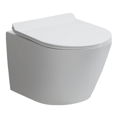 EVEREST MAIOR TORNADO 500 INVISIBLE WC ŠKOLJKA RIMLESS KONZOLNA+WC DASKA S CLOSE