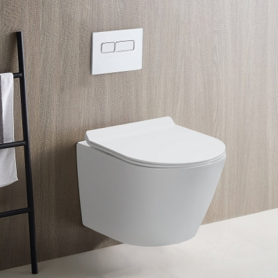 EVEREST MAIOR TORNADO 500 INVISIBLE WC ŠKOLJKA RIMLESS KONZOLNA+WC DASKA S CLOSE