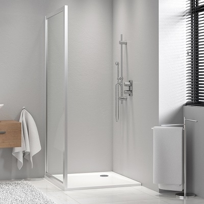 LEGA LINE FIKSNA TUŠ STIJENA 80x190cm, crom profil/prozirno staklo 5mm