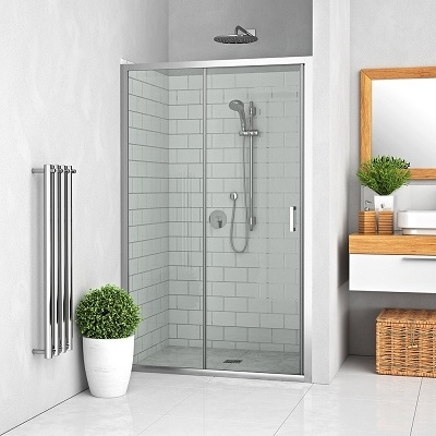 LEGA LINE KLIZNA TUŠ VRATA 100x190cm, crom profil/prozirno staklo 5mm
